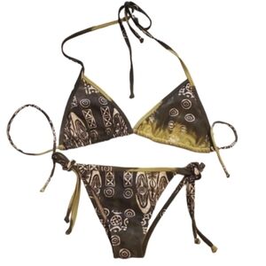 Meridian Swimsuit Set Triangle Padded Top & Bikini Tie Bottom